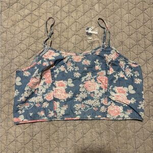 BDG Floral Blue and Pink Camisole